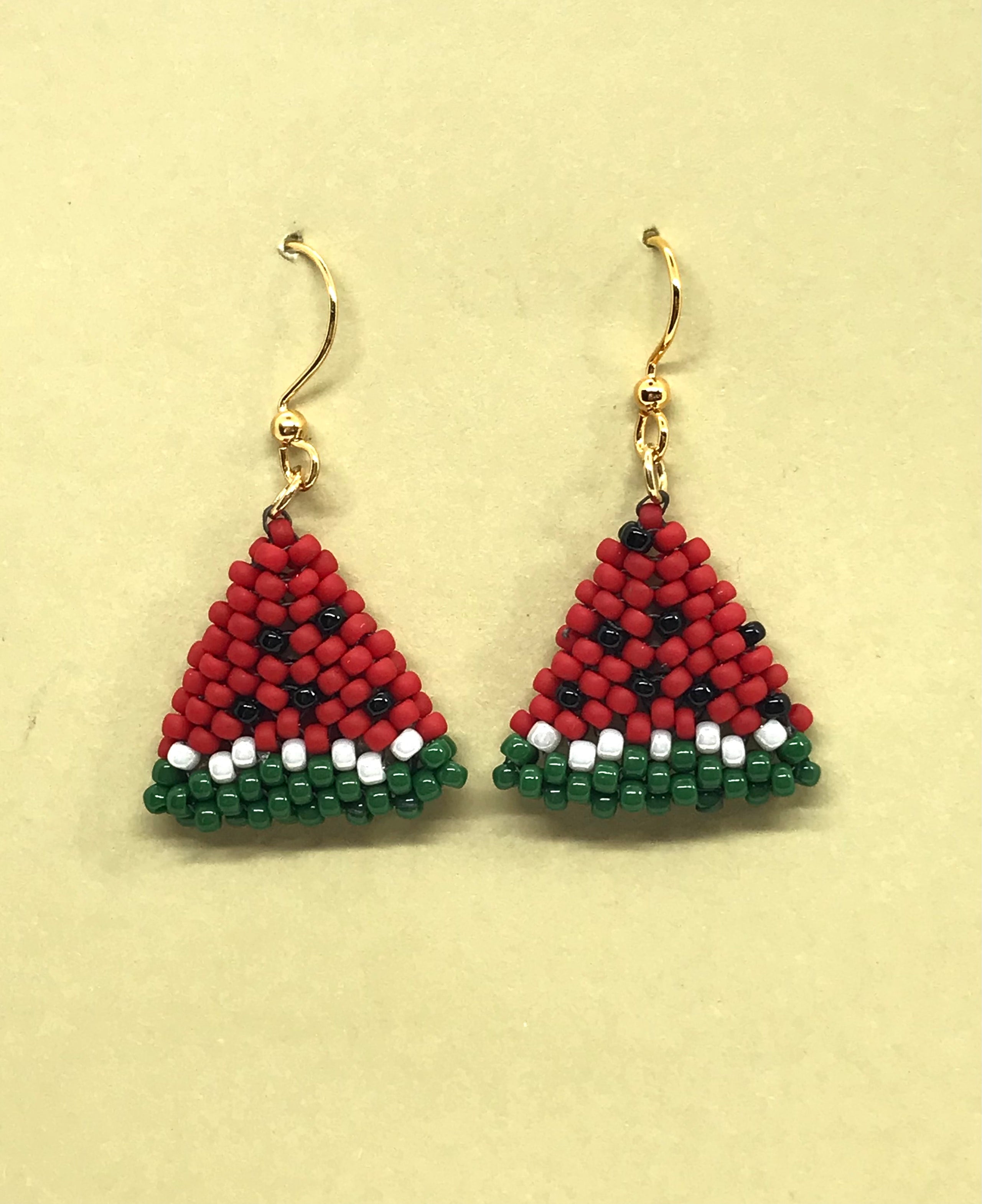 Watermelon deals beaded earrings